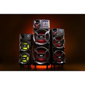 Caixa Amplificadora Amvox Pesadão Black ACA 2201 com Bluetooth, Entradas USB, Microfone e Instrumentos - 2200W