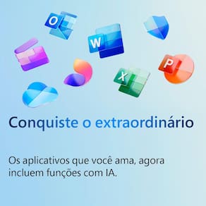 Microsoft 365 Personal, Office 365 premium apps, Word, Excel, PowerPoint, Outlook, 1TB nuvem, 1 pessoa, para PC/Mac, iOS e Android - Assinatura Anual