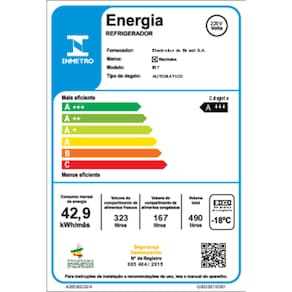 Geladeira Electrolux IB7 Frost Free Inverse Efficient AutoSense 490 litros Branco