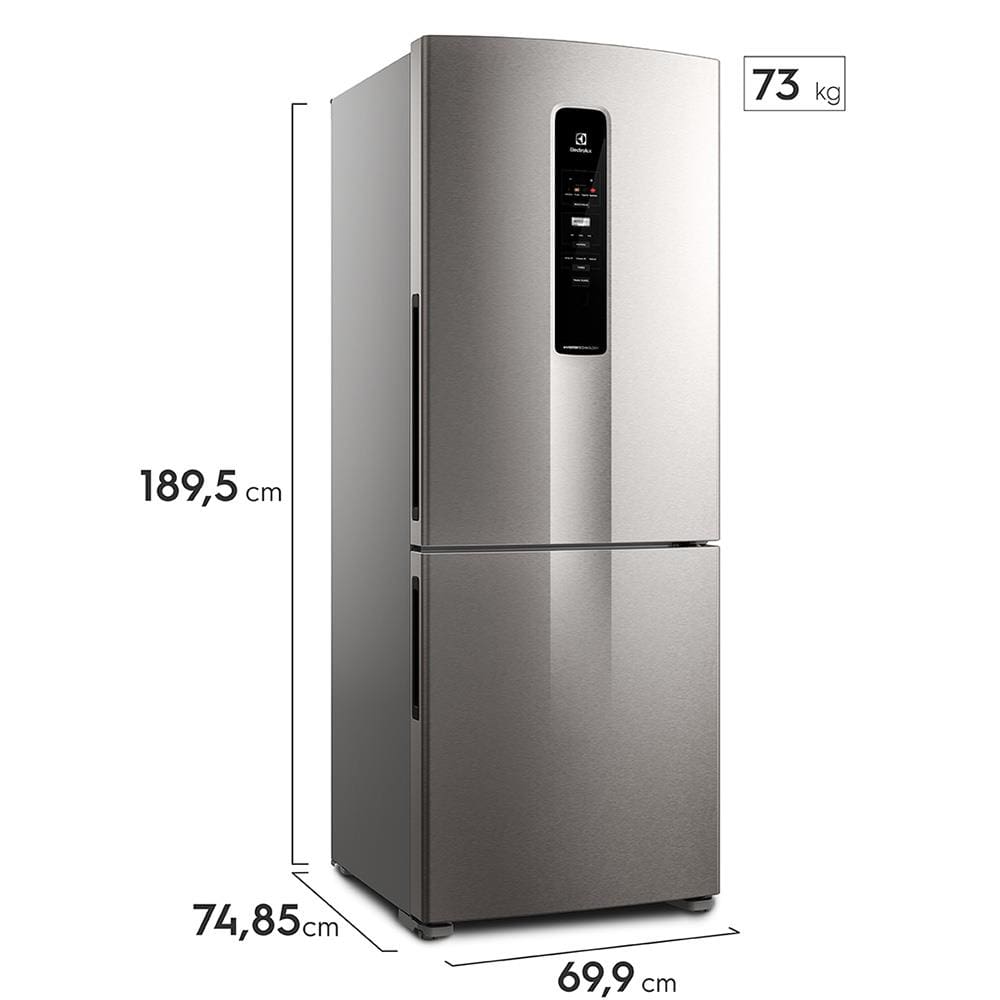 エルセーヌ　555SSXプラス Geladeira Electrolux IB7S Frost Free Inverse Efficient AutoSense