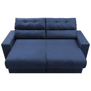 Sofá 3 lugares Cama inBox Clean com Assento Retrátil, Encosto Reclinável em Tecido Velusoft e 170cm de Largura