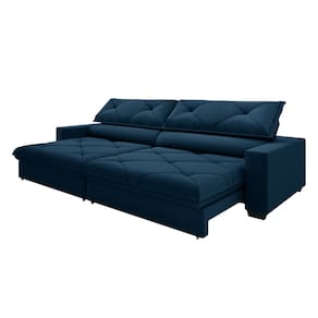 Sofá 4 lugares DDS Next Porto Fino com Assento Retrátil e Encosto Reclinável em Velosuede com conector para cabo - 220 cm de largura