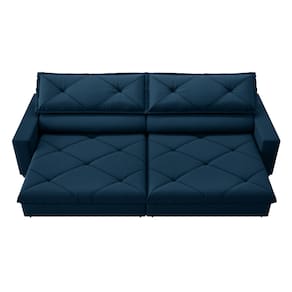 Sofá 4 lugares DDS Next Porto Fino com Assento Retrátil e Encosto Reclinável em Velosuede com conector para cabo - 220 cm de largura