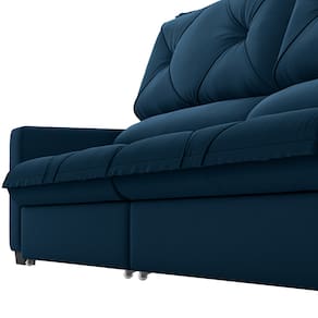 Sofá 4 lugares DDS Next Porto Fino com Assento Retrátil e Encosto Reclinável em Velosuede com conector para cabo - 220 cm de largura