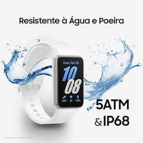 Samsung Galaxy Fit3 Prata Display de 1.6" AMOLED colorido, Bluetooth, Design Premium em Alumínio, Mais De 100 Exercícios e Resistente à Água e Poeira