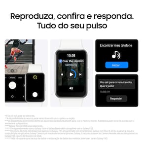 Samsung Galaxy Fit3 Prata Display de 1.6" AMOLED colorido, Bluetooth, Design Premium em Alumínio, Mais De 100 Exercícios e Resistente à Água e Poeira