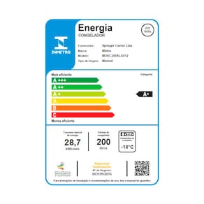 Freezer Horizontal Midea MDRC280 200 litros - Branco