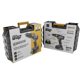 Parafusadeira e Furadeira de Impacto WAP K21 ID01 com acessórios - Cinza e Amarelo