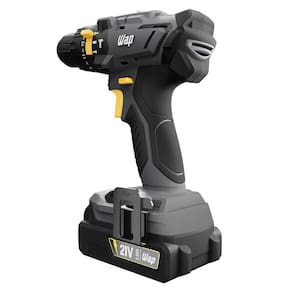 Parafusadeira e Furadeira de Impacto WAP K21 ID01 com acessórios - Cinza e Amarelo