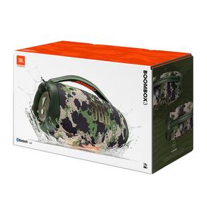 Caixa de Som JBL Boombox 3 BR Squad com Bluetooth e Certificação IP67 resistente à água - Camuflada
