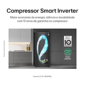 Geladeira LG Frost Free Inverse Conectividade Inteligente Preta - 451L - 220V - 2