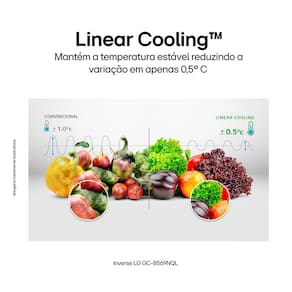 Geladeira LG Frost Free Inverse Conectividade Inteligente Preta - 451L - 220V - 3