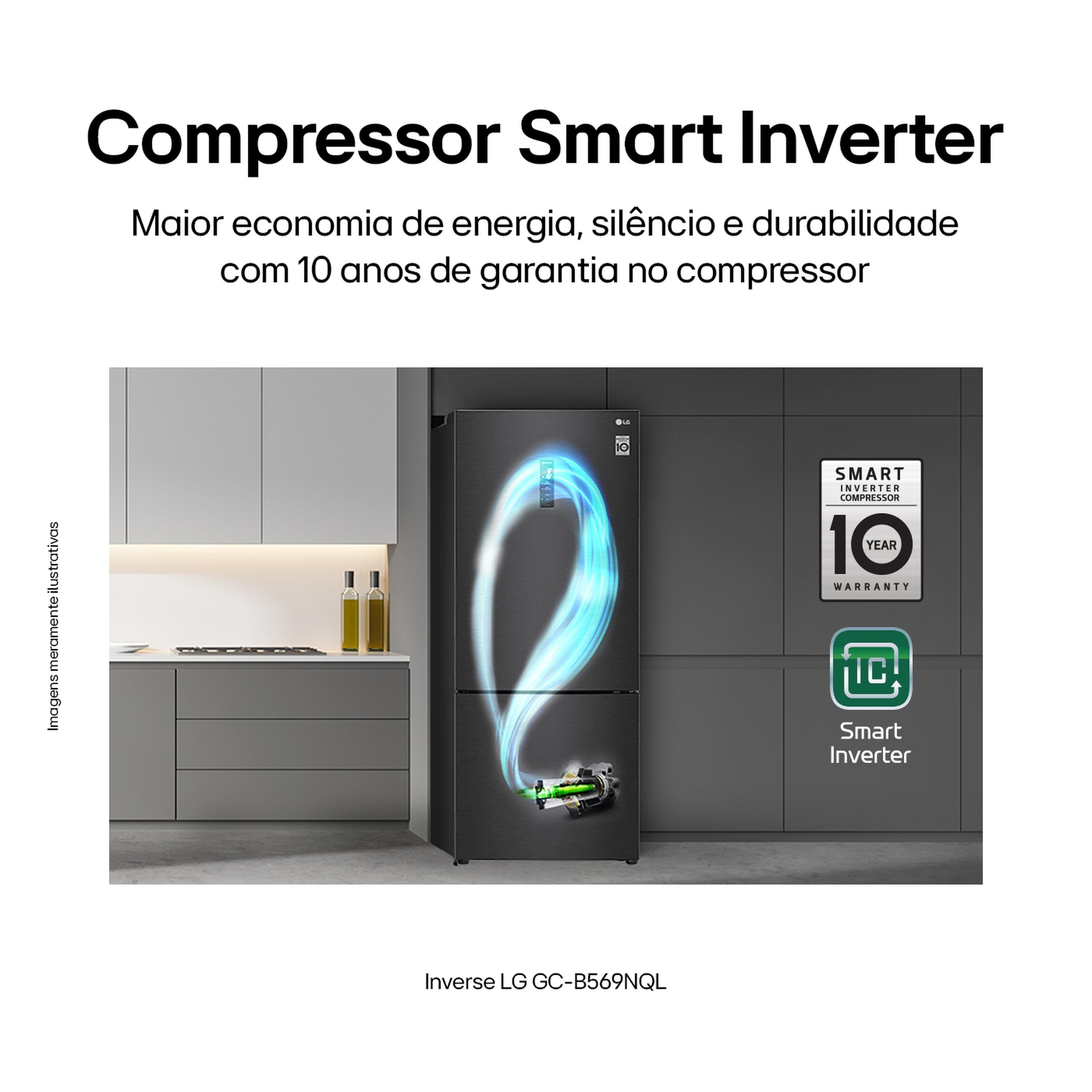 Geladeira LG Frost Free 462L Inverse Conectividade Wi-Fi ThinQ Preta - 220V - 2