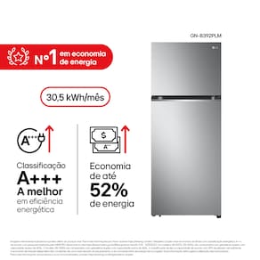 Geladeira LG Frost Free Duplex com Gaveta Fresh Zone e Multi Air Flow Inox Look - 395L