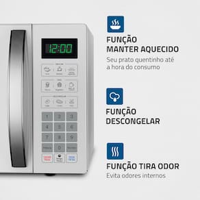 Micro-ondas Mondial MO-02-34-W com 10 Ajustes de Potência e Função Tira Odor – 34L Branco