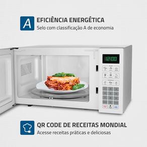 Micro-ondas Mondial MO-02-34-W com 10 Ajustes de Potência e Função Tira Odor – 34L Branco