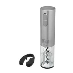 Abridor de Vinho à Bateria Black Decker Gourmand Gris W10, Saca Rolhas com Carregamento USB - Inox - 2