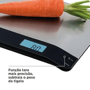 Balança de Cozinha Black Decker BC500 à Pilha com Acabamento em Inox e Capacidade de até 5kg