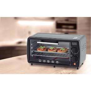 Forno Elétrico Black Decker FT9 Bake Chef Mini de 9 Litros, Assa, Tosta, Grelha e 800W - Preto