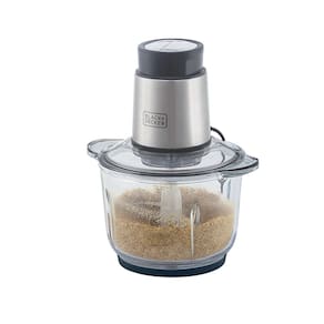 Miniprocessador de Alimentos Black Decker MP300G Antiaderente em Inox, Modo de 2 ou 4 Lâminas com 2 Velocidades - 300W