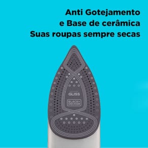 Ferro de Passar Roupa Black Decker, FX2700, com Vaporizador, Sistema Antigotejamento, Preto, Verde e Branco