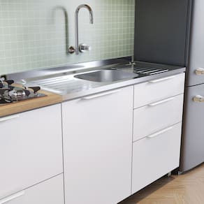 Cozinha Completa Nesher Marquesa em MDF com 3 Portas, 3 Gavetas, 3 Prateleiras - 190cm
