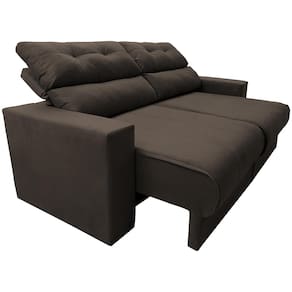 Sofá 3 Lugares Cama Inbox Clean com Assento Retrátil e Encosto Reclinável em Tecido Velusoft - 190cm de Largura