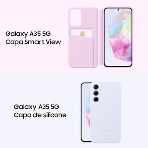 Smartphone Samsung Galaxy A35 5G Azul Escuro 128GB, 6GB de RAM, Câmera Tripla Traseira de até 50MP, Selfie de 13MP e Tela Super AMOLED de 6,6”