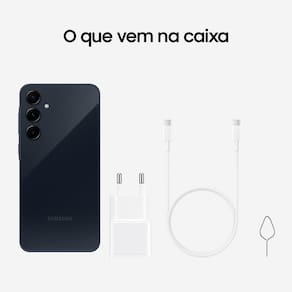 Smartphone Samsung Galaxy A55 5G 128GB 8GB RAM Câmera Tripla Traseira de até 50MP Selfie de 32MP Tela Super AMOLED 6.6" - Azul Escuro