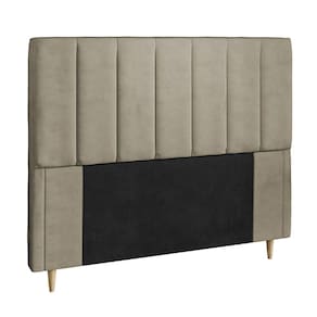 Cabeceira para Cama Box Casal Dobuê Veneza com Revestimento em Veludo - Camurça - 1