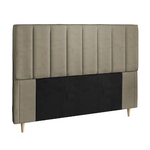 Cabeceira para Cama Box Queen Dobuê Veneza com Revestimento em Veludo - Camurça - 1