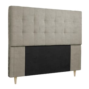Cabeceira para Cama Box Casal Dobuê Sevilha com Revestimento em Veludo