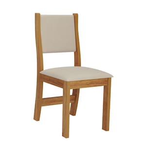 Mesa de Jantar Retangular Viero Caiena com 4 Cadeiras Estofadas e Revestidas em Veludo - Mel/Marfim - 1