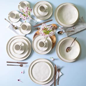 Aparelho de Jantar 30 Peças Porto Brasil Cerâmica Bio Latte - Bege - 1