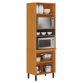 Paneleiro Itatiaia Ideale com 3 Portas, 5 Prateleiras e Nicho para Micro-ondas - 70cm largura