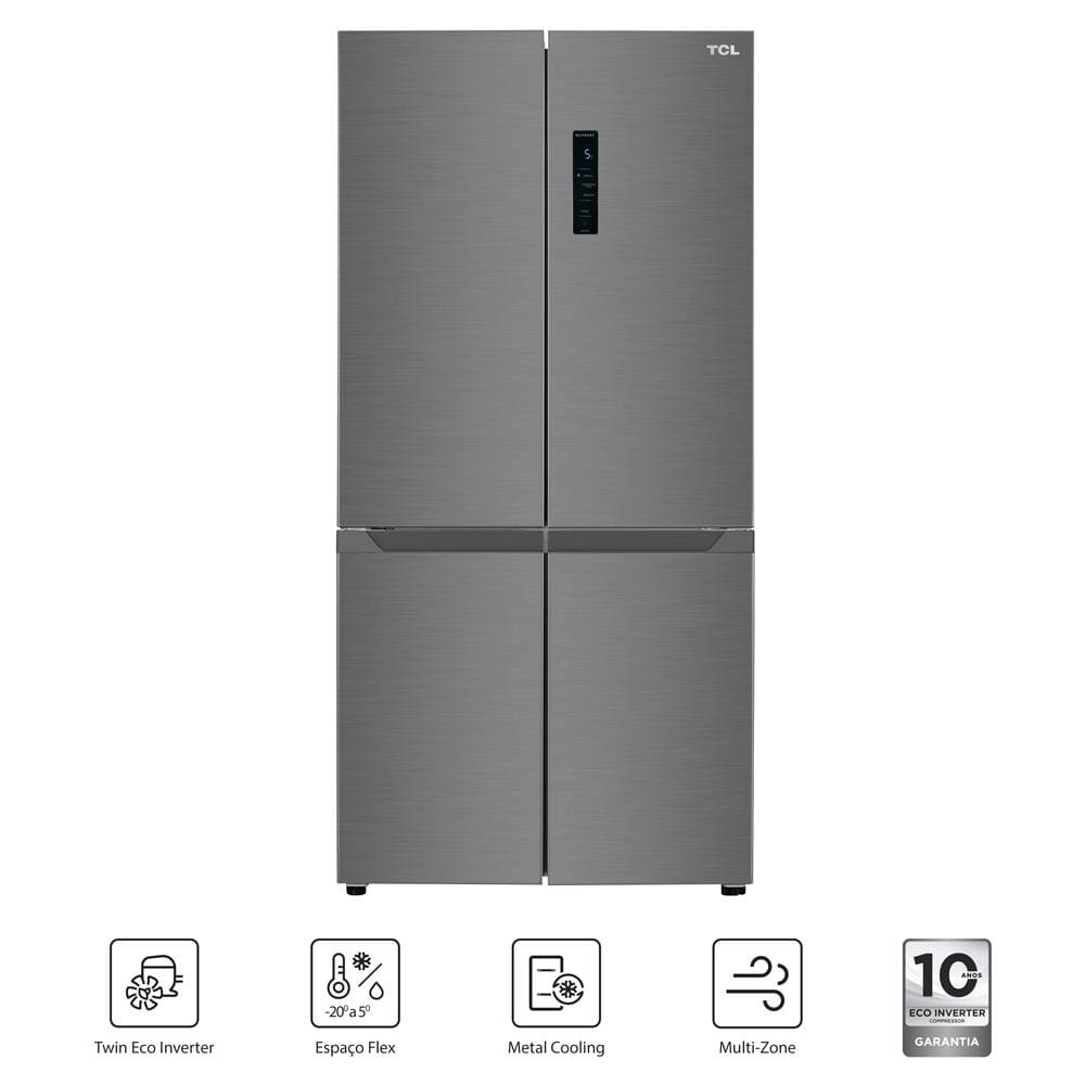 Geladeira TCL Multidoor C516CDN Inverter Frost Free Twin Eco