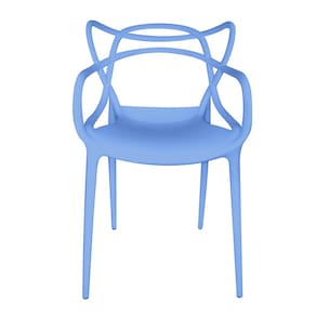 Cadeira de Jantar Berrini Seat&Co com Encosto Fixo - Azul Aço - 1
