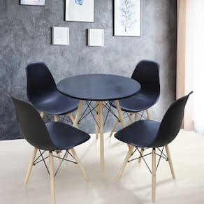 Mesa de Jantar Redonda Eames Seat&Co com 4 Cadeiras
