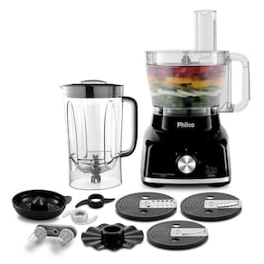 Multiprocessador de Alimentos Philco PMP1600P 9 em 1 com 2 Velocidades + Pulsar 1700W – Preto