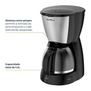 Cafeteira Elétrica Britânia BCF32A 30 xícaras - Preto e Inox