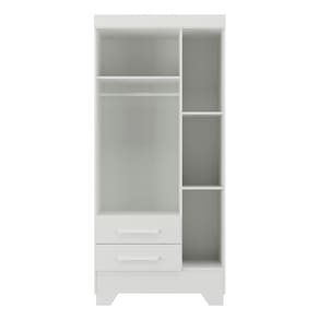 Guarda-roupa Infantil Rodial Adoleta com 3 Portas, 2 Gavetas, 3 Prateleiras e 81 cm de Largura - Branco - 3