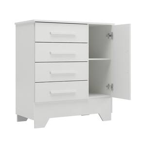 Cômoda Infantil Rodial Catavento com 1 Porta, 4 Gavetas e 83 cm de Largura - Branco - 3