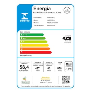 Geladeira Smart Samsung Frost Free French Door RF26 com SpaceMax e All Around Cooling 550L - Inox
