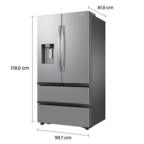 Geladeira Smart Samsung Frost Free French Door RF26 com SpaceMax e All Around Cooling 550L - Inox