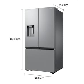 Geladeira Smart Samsung Frost Free French Door RF27 com SpaceMax e All Around Cooling 576L - Inox
