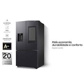 Geladeira Smart Samsung Frost Free French Door RF27 com Soundbar 564L - Black Inox