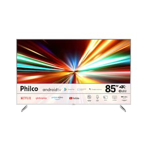 Smart TV 85" QLED 4K Philco PTV85F8TAGCM com HDMI, USB, Wi-Fi e Dolby Audio