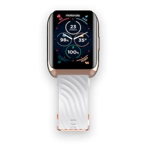 Smartwatch Motorola Moto Watch 40 Branco e Rosê Tela TFT de 1.57", Bluetooth e Sensor de Frequência Cardíaca