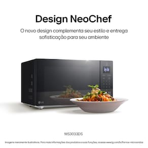 Forno de Micro-ondas LG NeoChef MS3033D com Função limpa fácil e Receitas Pré-programadas - 30 litros - 110V - 1