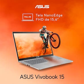 Notebook Asus Vivobook 15 com processador Intel Pentium Gold, 4GB RAM, 128GB SSD, Tela Full HD 15,6" e Windows 11 - X1500EA-EJ4239WS